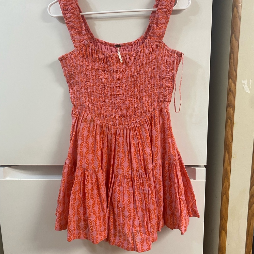Free People Coral Sweet Annie Mini Dress - Picture 2 of 9